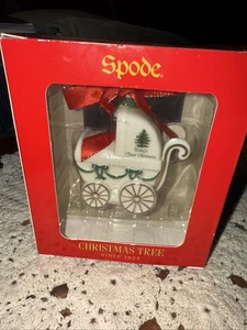 Vtg Spode Baby’s First Christmas Pram Ornament! In Orig Box! - Picture 1 of 6