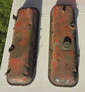 Used Big Block Chevy Valve Covers 396 454 Chevy GM Big Block Spark Plug Brackets - Picture 1 of 7