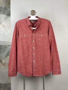DRIES VAN NOTEN men linen/cotton coral button shirt size S-M - Picture 1 of 7