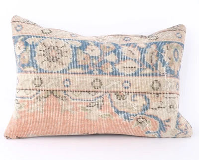 Ethnic Kilim Pillow Cover | 16x24 Turkish Kilim Pillowcase | Antique Cushion - Image 1 of 4