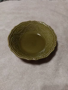 Vintage Regency Design Urns And Vines Olive Green Cereal Bowl - Picture 1 of 4