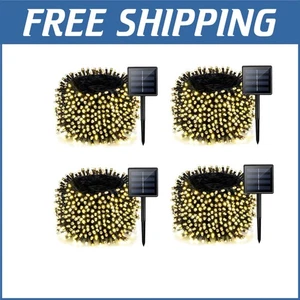 Elegant 170 FT Solar Outdoor Christmas Lights - 480 LED with 8 Modes, Warm White - Picture 1 of 9