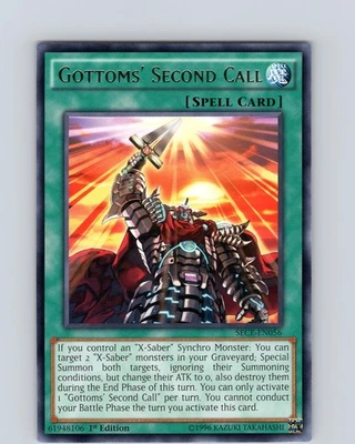Yu-Gi-Oh TCG Gottom's Second Call SECE-EN056 1st Edition Regular Rare Card NM - Image 1 of 2