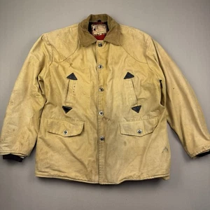 Chaqueta de Caza Jefe del Tiempo Años 40 De Colección Lana Búfalo Forrada a Cuadros Juego Bolsillo - Imagen 1 de 18