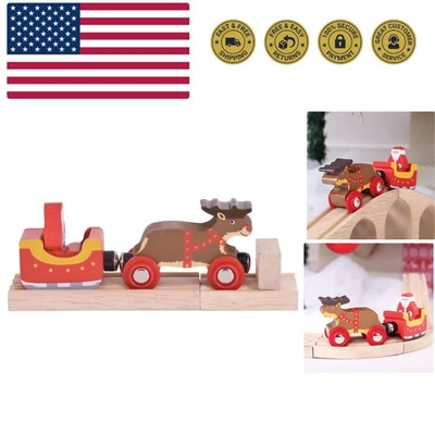 Trineo de Papá Noel con tren de juguete de renos - Tren para juegos de tren de Navidad, calidad... Foto 1 de 4