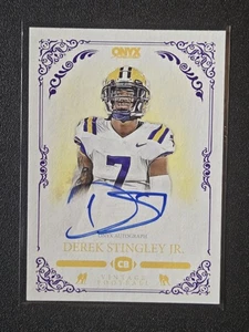 2022 Onyx Vintage π Derek Stingley Jr #VADS Blue RC Auto LSU Houston Texans - Picture 1 of 3
