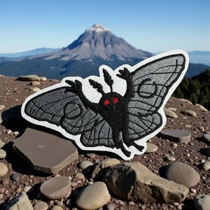 Mothman Embroidery Patch 3.56" X 3.79" - Picture 1 of 8