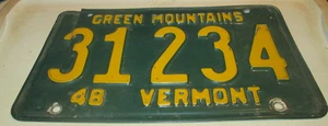 1948 STATO DI VERMONT targa ORIGINALE auto d'epoca d'epoca d'epoca targhetta 31234 LEGGI - Foto 1 di 4