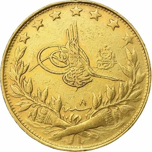 Münze, Türkei, Muhammad V, 100 Kurush, 1911/AH1327, Qustantiniyah, SS+, Gold - Bild 1 von 2