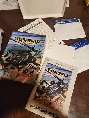 Gunship Attack Helicopter Simulation For IBM PC 1986 Microprose Floppy Disc A, B - Image 1 of 4