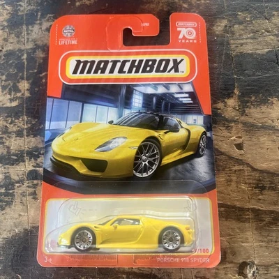 Matchbox Porsche 918 Spyder MBX 2023 70 aniversario amarillo 🆕 Foto 1 de 2