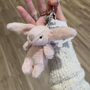 Jellycat Bashful Light Pink Bunny Bag Charm Soft Plush Toy Pendant &Dust Bag NWT - Picture 1 of 4