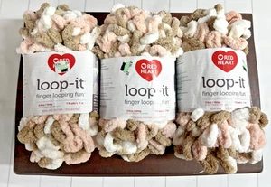 RED HEART LOOP-IT FINGER LOOPING “Truth or Bare” - Picture 1 of 2