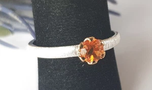 SCHMUCK-STCK Ring 18,5 58 925 SILBER Feueropal vergoldet orange NEU FACETTEN - Bild 1 von 4