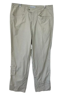 Columbia 户外远足步行道卷裤卡其色女式 M 8 码 — 第 1/4 张图片