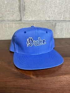 Vintage 80s Duke Blue Devils Old English Spell Out Logo Snapback Hat Cap NWOT - Picture 1 of 6
