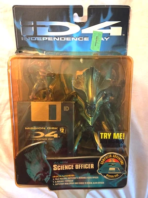Figura Oficial Científico Alienígena Independance Day ID4 + Juego de Disquete (1996) Foto 1 de 3