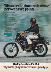1973 HARLEY-DAVIDSON TX-125  ~  CLASSIC PRINT AD - Picture 1 of 1