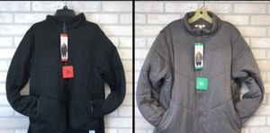 Three Dots Women's Soft Plushy Quilted Knit Jacket Full Zip ~ Gray & Black - Picture 1 of 10