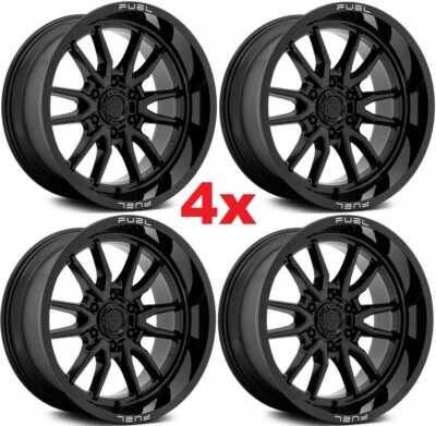 22 FUEL CLASH 6 WHEELS RIMS GLOSS BLACK F-150 F150 DEEP LIP 22X12 D76022208947 Foto 1 de 4