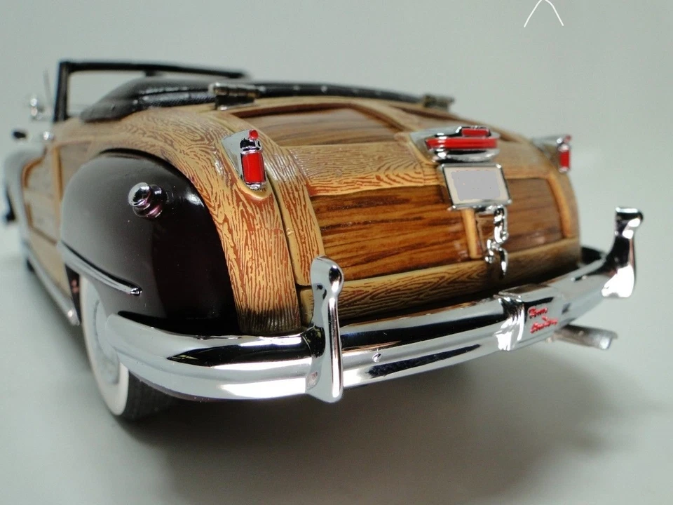 Dodge Chrysler Plymouth1 24Woody Custom Built Model Car12with REAL WOOD Panels18 - Image 1 of 4