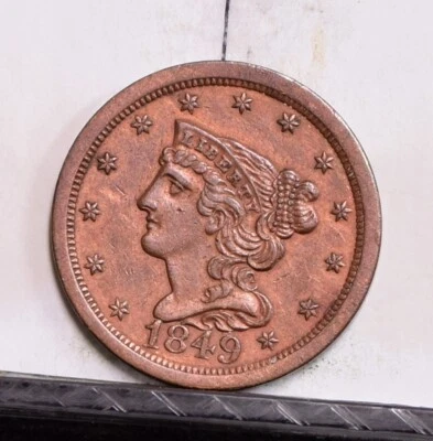 1849 Half Cent - Unc Details, Cleaned (#57568-L) - Image 1 of 4