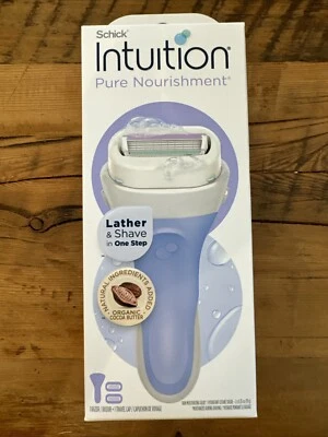 Schick Intuition Pure Nourishment Razor Handle + 2 Cartridges