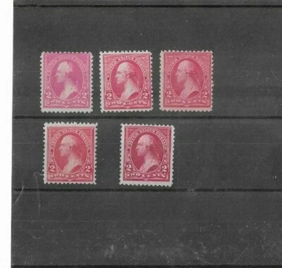 U.S. 1894 WASHINGTON SCOTT 248//252 TYPE ONE MLH. - Image 1 of 2