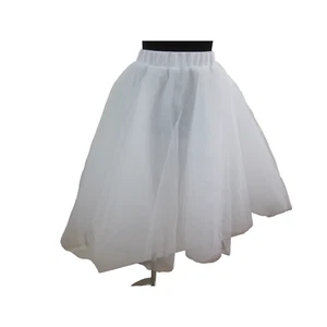 NWT White Tea Length Elastic Waist Crinoline Petticoat Slip Sz S - Picture 1 of 3