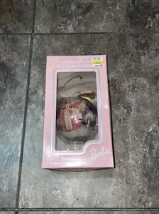 1997 Holiday Barbie 4" Decoupage Ornament with Wooden Ornament Stand NEW IN BOX - Picture 1 of 3