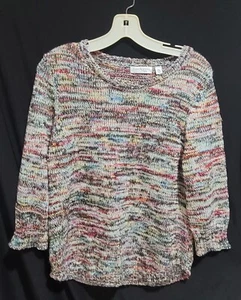 Kim Rogers Petite Multicolored Pullover Swester 3/4 Sleeve Size PXL - Picture 1 of 6