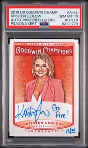 KRISTEN LEDLOW 2019 UD GOODWIN INSCRIBED AUTO /25 PSA 10 AUTO 9 POP 1 MG - Picture 1 of 1