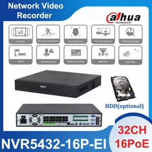 Lotto riconoscimento facciale Dahua 32CH 16PoE 4SATA NVR5432-16P-EI 32MP WizSense NVR - Foto 1 di 12