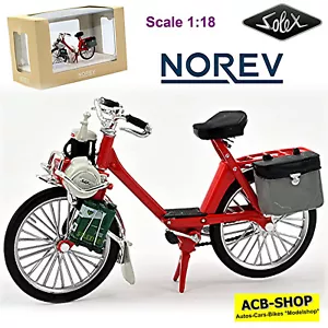 Solex Mofa Velosolex 3800 LUJO Modelo 1969-70 Rojo 1:18 Norev 182060 - Imagen 1 de 3
