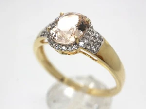 GOLDJUNGE69 * HARRY IVENS EDELSTEIN RING (21)  MORGANIT 9x8mm 1,4ct. OVAL 375er  - Bild 1 von 5