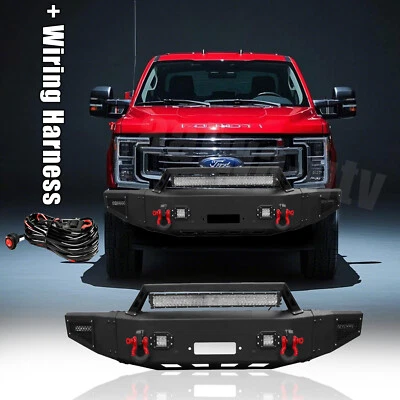 前保险杠 2017 - 2023 适用于福特 F250/F350/F450/F550 Super Duty 带绞车板 — 第 1/4 张图片
