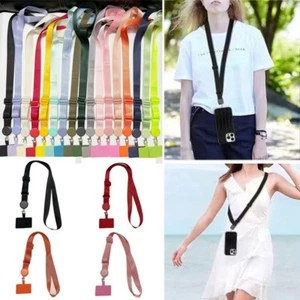 Universal Cross Body Nylon Patch Phone Lanyard Phone Strap Adjustable Rope - - Zdjęcie 1 z 23
