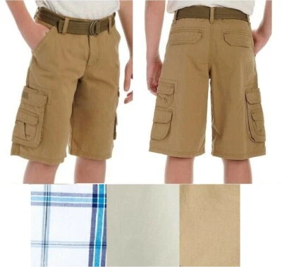 Boys Cargo Shorts LEE Wyoming Belted Loose fit size 10 12 14H NEW - Image 1 of 4