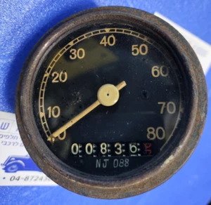 NJ 088 Antique Vintage Motorcycle Speedometer 0 - 80 km NJ-088 - Picture 1 of 18