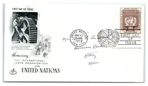 FDC 1954 3c Labor Organization of United Nations, New York NY A1 #1 - Bild 1 von 2