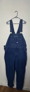 Big Smith Mens Size 44x32 (29”)Blue Denim Jeans Work Bib Overalls EUC - Picture 1 of 5