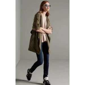Jolt Gr. XS grün offen drapierter Taillengürtel Anorak leichte Jacke mit Kapuze - Bild 1 von 5