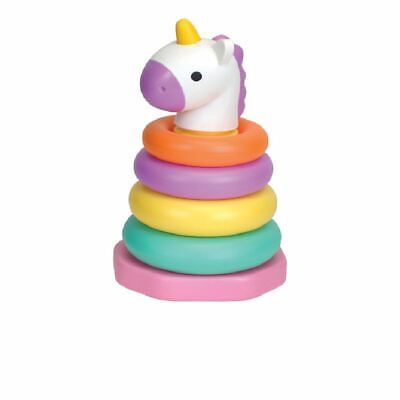 Baby Toddler Una The Unicorn Colourful Rainbow Rings Stacker Fun Activity Toy • 8.92£
