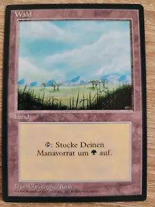 1x Wald Forest / Plains Misprint - German - FBB - EDH - Vintage - Modern #2148 - Picture 1 of 2