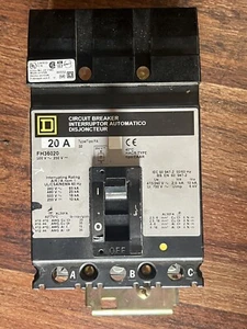 Interruttore Quadrato Tipo D FA FH36020 I-Line 20A 600V 3P 20 AMP Ottime Condizioni - Foto 1 di 2