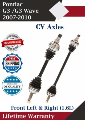 New OE Front CV Axles For 2007-2010 Pontiac G3/G3 WAVE Lifetime Warranty - Изображение 1 из 4