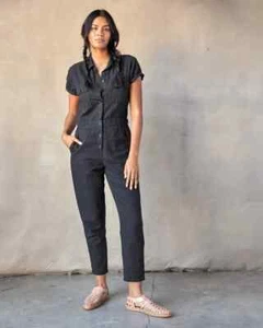 Outerknown S.E.A. Sea Suit Utility Coverall Short Sleeve Jumpsuit In Gray Sz XS - Picture 1 of 12