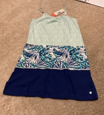 Roxy Sun Dress, Girls Size 14(XL), NWT Blue Tropical - Image 1 of 3