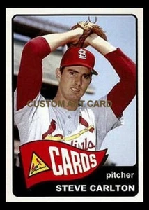 Steve Carlton St Louis Cardinals 1965 Custom Made Baseball Art Card - Picture 1 of 2