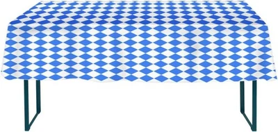 2 Oktoberfest Haus Oktoberfest Bavarian Flag Check Table Cover 54 x 108 Inches - Image 1 of 4